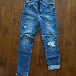 Joe's Jeans Distressed Boyfriend Jeans in Blue